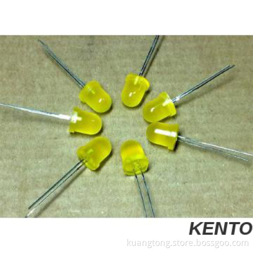 Milky Yellow Ultra bright 5mm Led Emitting Diode short For Display